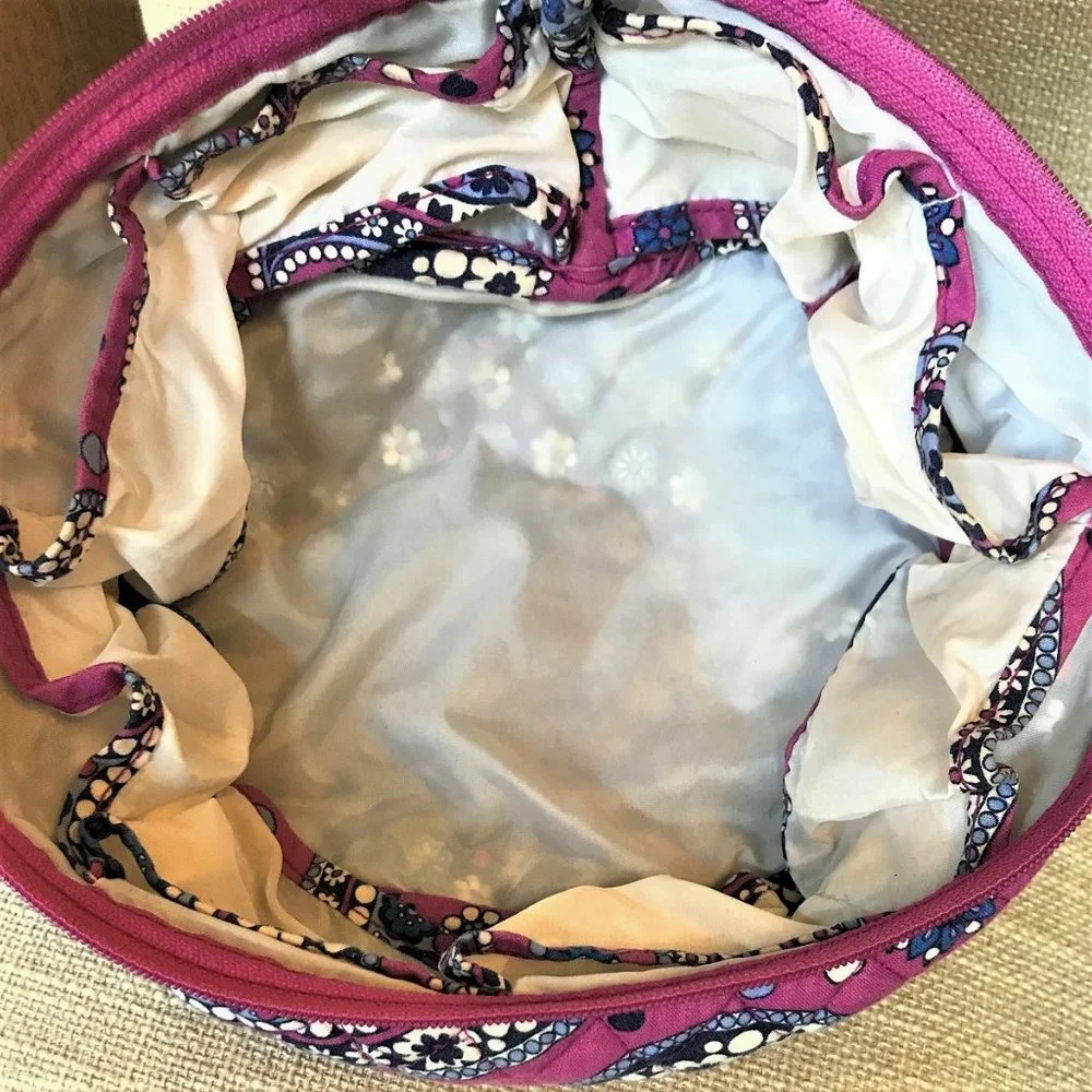 Vera Bradley Boysenberry Travel Cosmetic / Makeup Case
